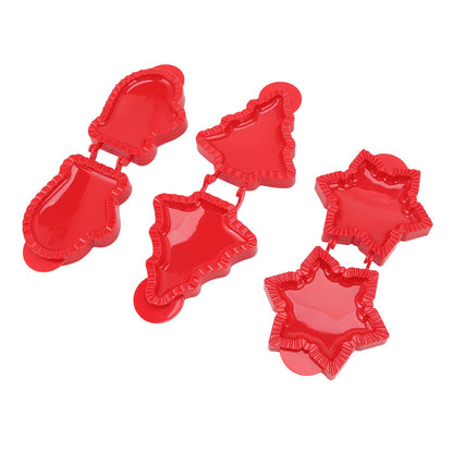3 Pcs Pocket Pie Molds Christmas Tree Star Glove Shape Dough Presser Mini Hand Pie Mold Set Pie Maker for V1294-YM3118220251211-0421