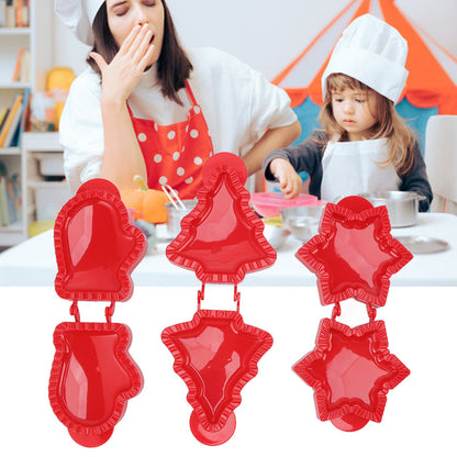 3 Pcs Pocket Pie Molds Christmas Tree Star Glove Shape Dough Presser Mini Hand Pie Mold Set Pie Maker for V1294-YM3118220251211-0421