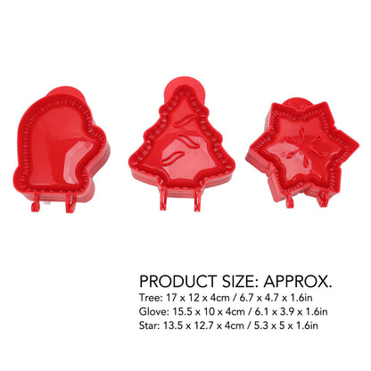 3 Pcs Pocket Pie Molds Christmas Tree Star Glove Shape Dough Presser Mini Hand Pie Mold Set Pie Maker for V1294-YM3118220251211-0421