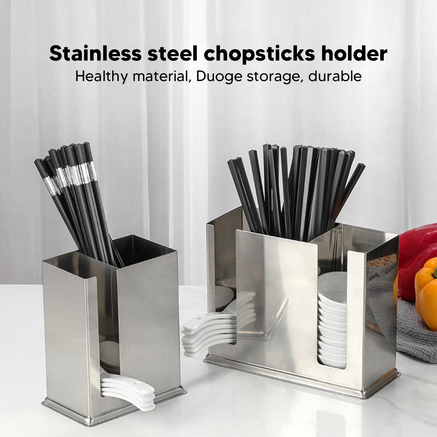 Utensil Drying Rack Stainless Steel Hanging Rack Chopsticks Spoon Fork Knife Drainer Basket Flatware Storage V1294-YM3118220251412-0421