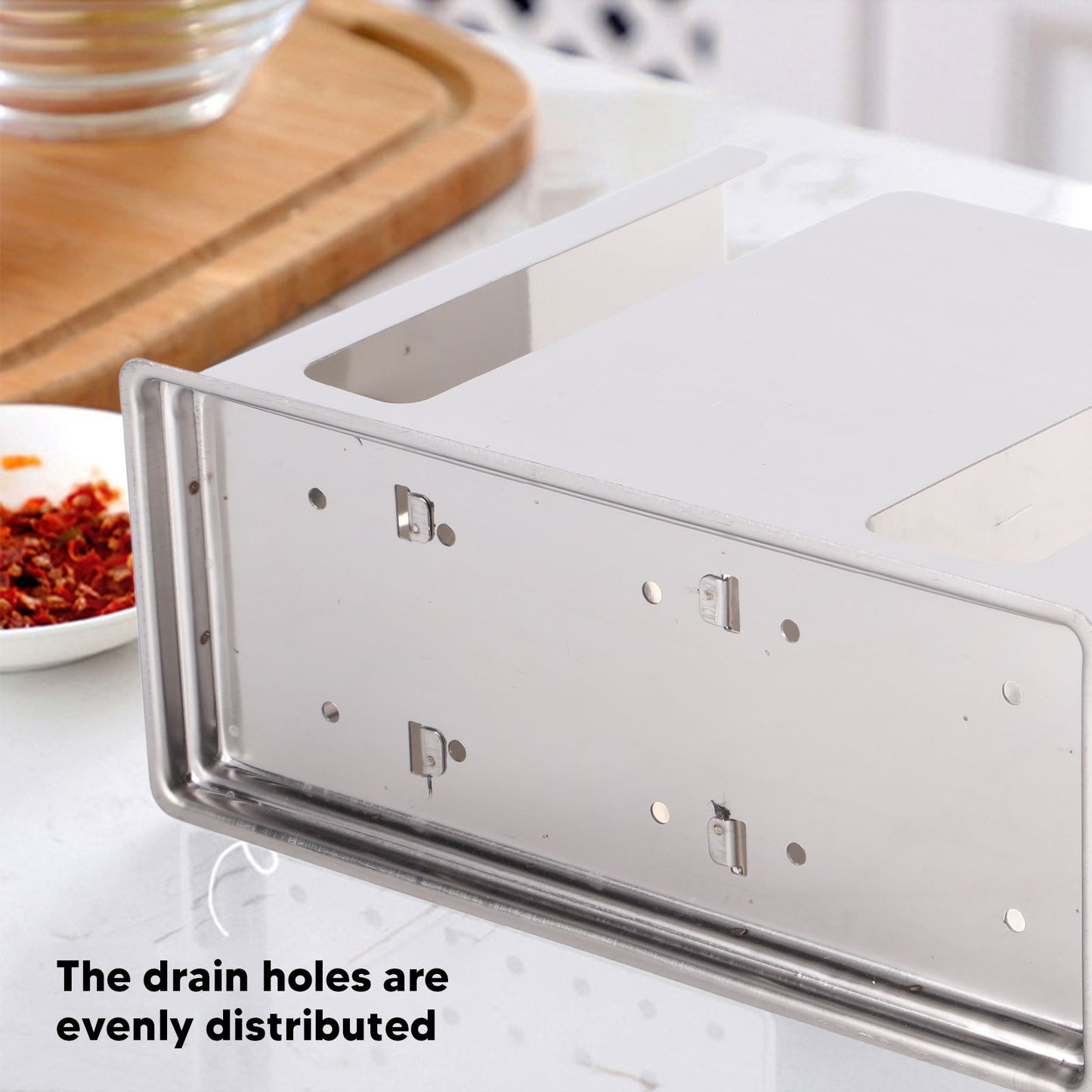 Utensil Drying Rack Stainless Steel Hanging Rack Chopsticks Spoon Fork Knife Drainer Basket Flatware Storage V1294-YM3118220251412-0421