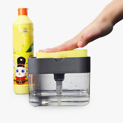 Dish Soap Dispenser Press Design Automatically Liquid Dispenser Box Sponge Holder Soap Dispenser for Home V1294-YM3118220251511-0421