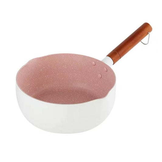 Japanese Style Saucepan Nonstick Milk Noodle Soup Sauce Pan Baby Food Cooking Pot White 18cm V1294-YM3118220251811-0421