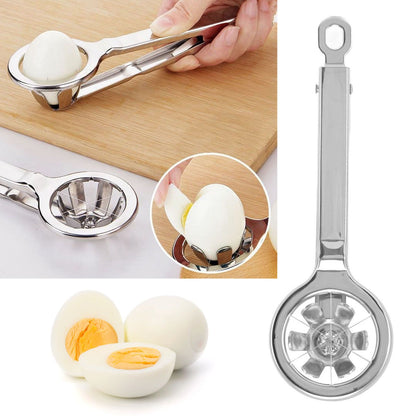 Egg Cutter 304 Stainless Steel Rust Proof Labor Saving Multi Functional Egg Splitter for Kitchen Restaurant V1294-YM3118220252611-0421