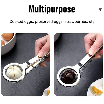 Egg Cutter 304 Stainless Steel Rust Proof Labor Saving Multi Functional Egg Splitter for Kitchen Restaurant V1294-YM3118220252611-0421