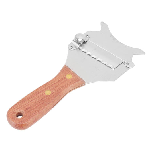 Truffle Grater Wavy Blade Wooden Handle Stainless Steel Hand Plane Cheese Grater Cutter for Chocolate V1294-YM3118220252711-0421