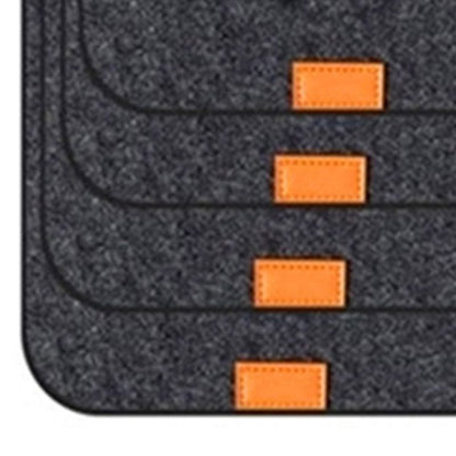 Placemat Cup Mat Set Felt Heat Insulation with Fork Bag Tableware Mat for Home Kitchen Dark Gray V1294-YM3118220253112-0421