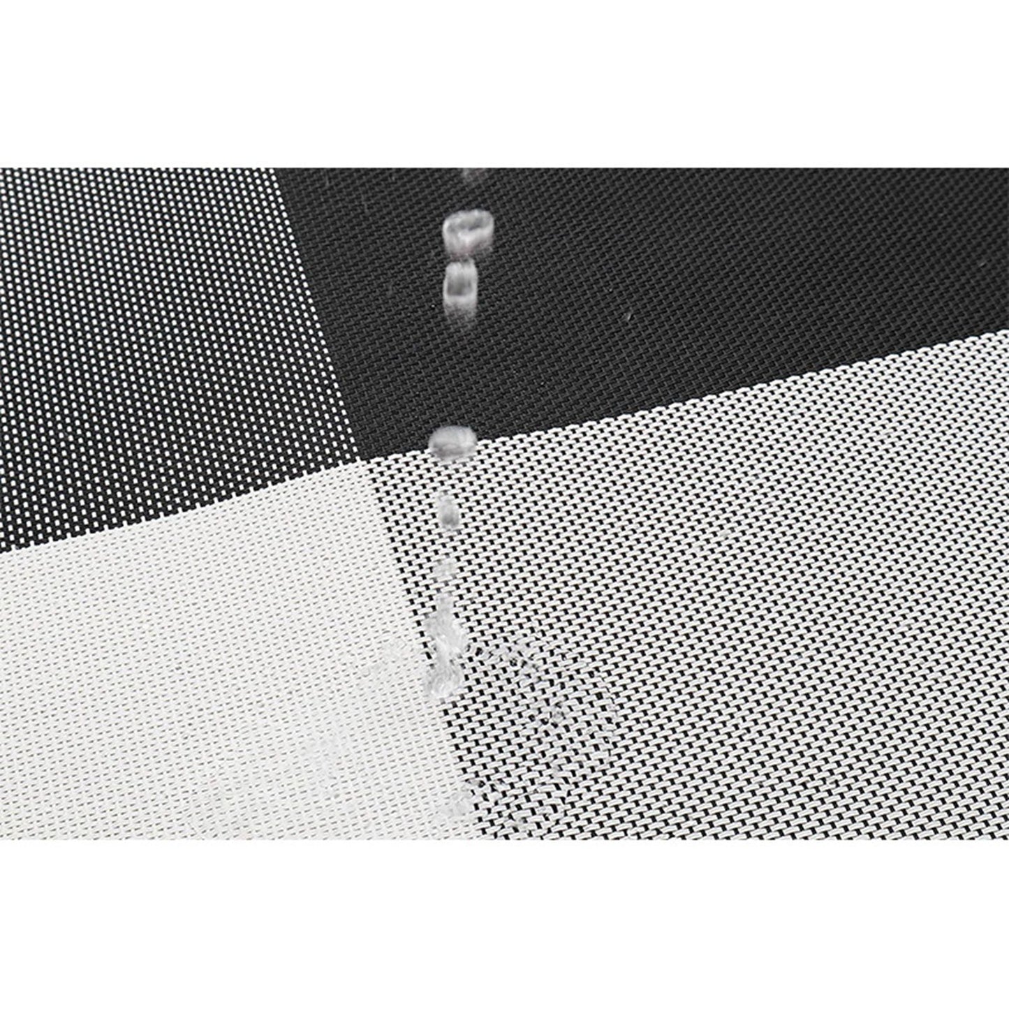 8pcs Placemats Easy Cleaning PVC Material Waterproof Black White Plaid Pattern Dining Placemats for Hotel V1294-YM3118220253211-0421