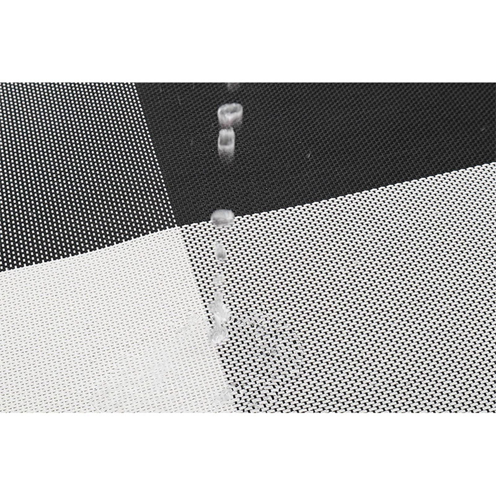 8pcs Placemats Easy Cleaning PVC Material Waterproof Black White Plaid Pattern Dining Placemats for Hotel V1294-YM3118220253211-0421