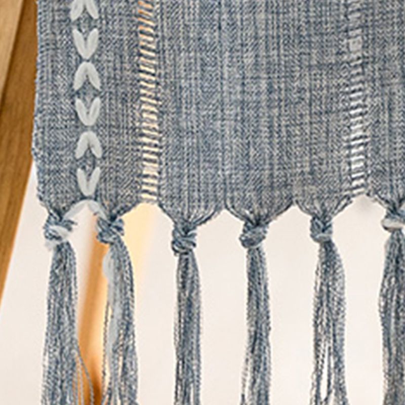 Retro Table Runner Elegant Hand Woven Cotton Linen Dining Table Runner with Tassels for Wedding Home Cross V1294-YM3118220253511-0421