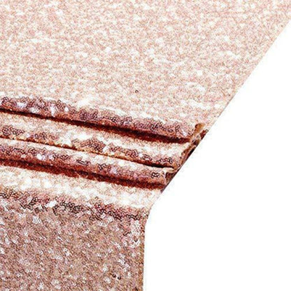 Sequin Table Runner 30x300cm Shiny Exquisite Decorative 3mm Sequins Table Runner for Parties Banquets Rose V1294-YM3118220253611-0421