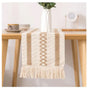 Table Runner Cotton Linen Splicing Wedding Party Table Runner with Tassels Wedding Party Decoration 30x180cm V1294-YM3118220254511-0421