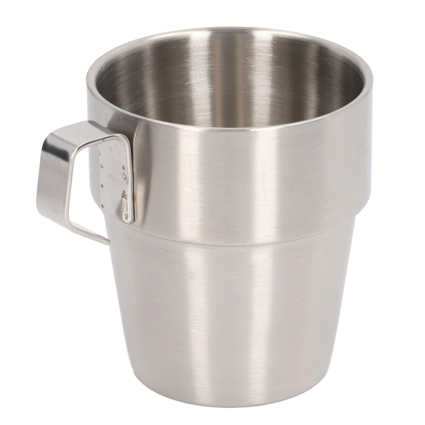 Stainless Steel Camping Cup Set of 4 Double Layer Coffee Mugs with Stand Holder Stackable Outdoor Cups for V1294-YM3118220254711-0421