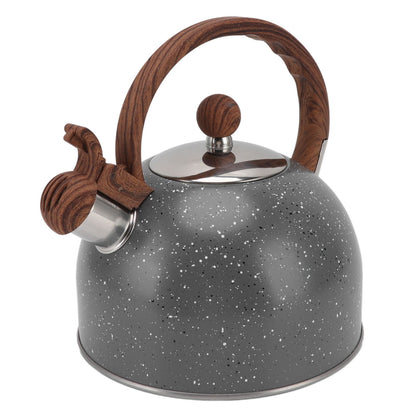 Whistling Kettle 2.5L Capacity Stainless Steel Stovetop Teapot for Water Boiling Grey V1294-YM3118220255011-0421