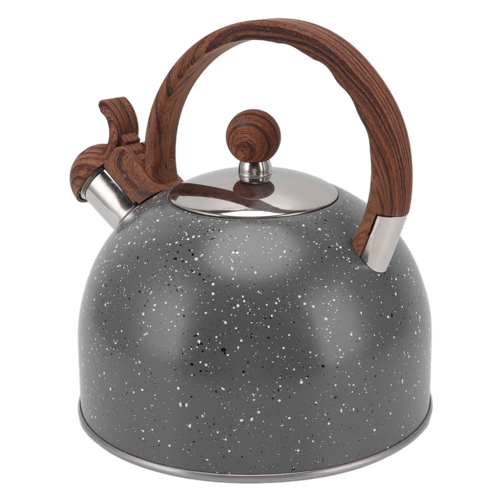 Whistling Kettle 2.5L Capacity Stainless Steel Stovetop Teapot for Water Boiling Grey V1294-YM3118220255011-0421