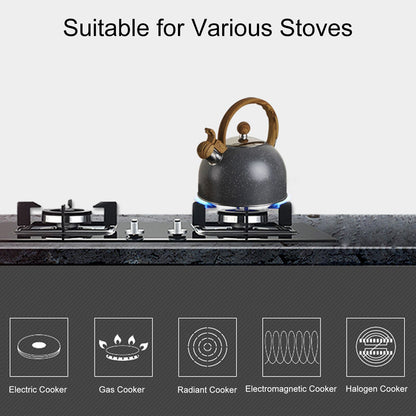 Whistling Kettle 2.5L Capacity Stainless Steel Stovetop Teapot for Water Boiling Grey V1294-YM3118220255011-0421