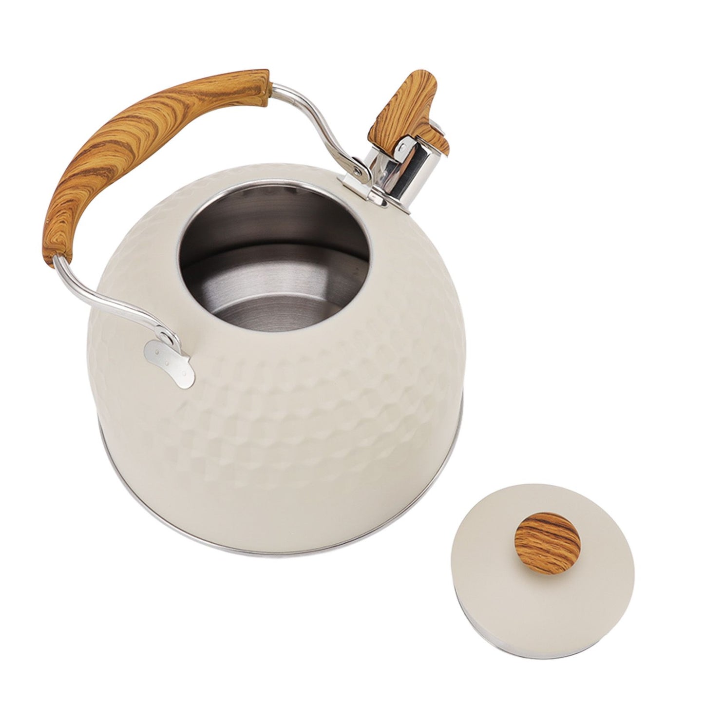 Whistling Kettle 2.5L Stainless Steel Efficient Uniform Heating Stovetop Whistling Tea Pot with Heat V1294-YM3118220255111-0421