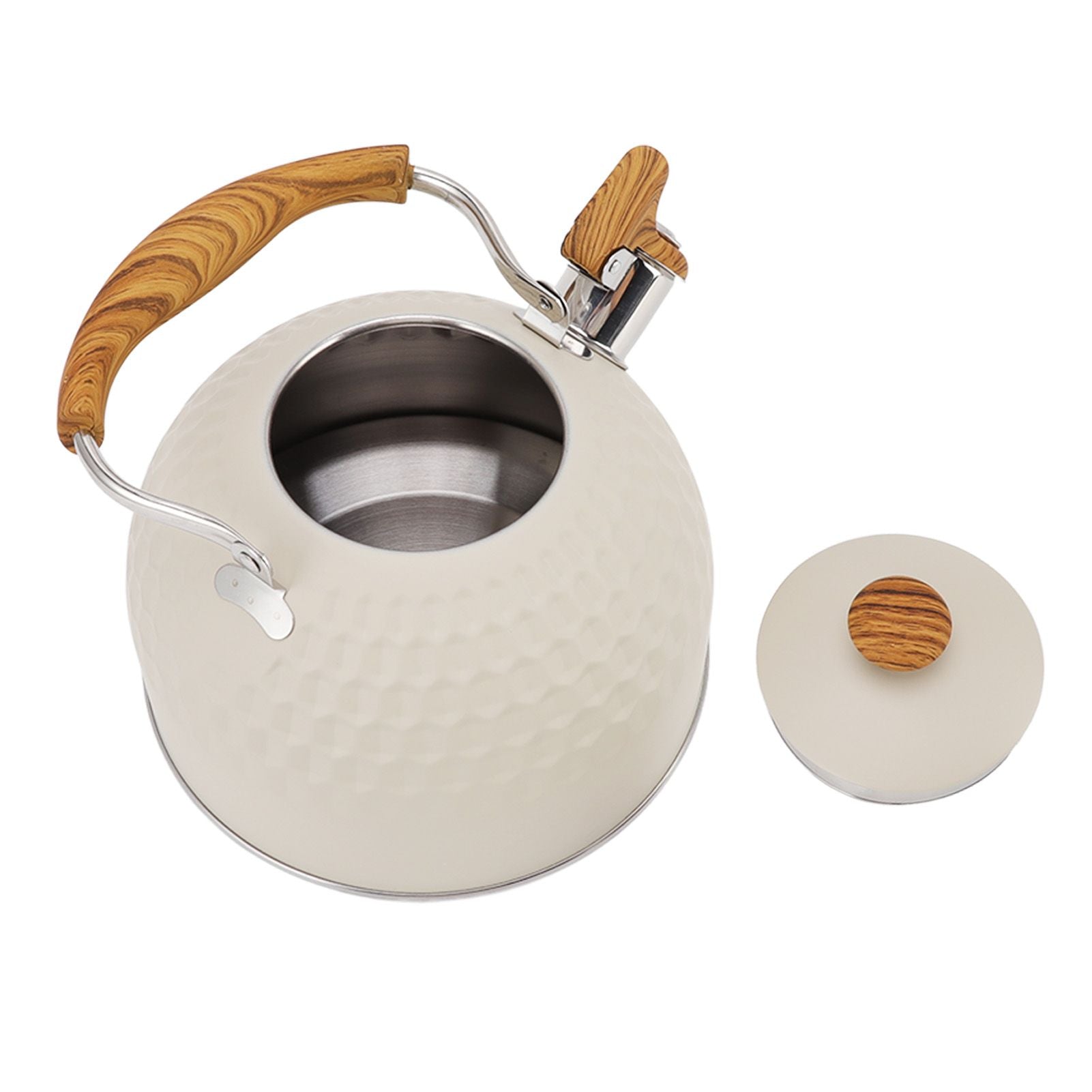 Whistling Kettle 2.5L Stainless Steel Efficient Uniform Heating Stovetop Whistling Tea Pot with Heat V1294-YM3118220255111-0421