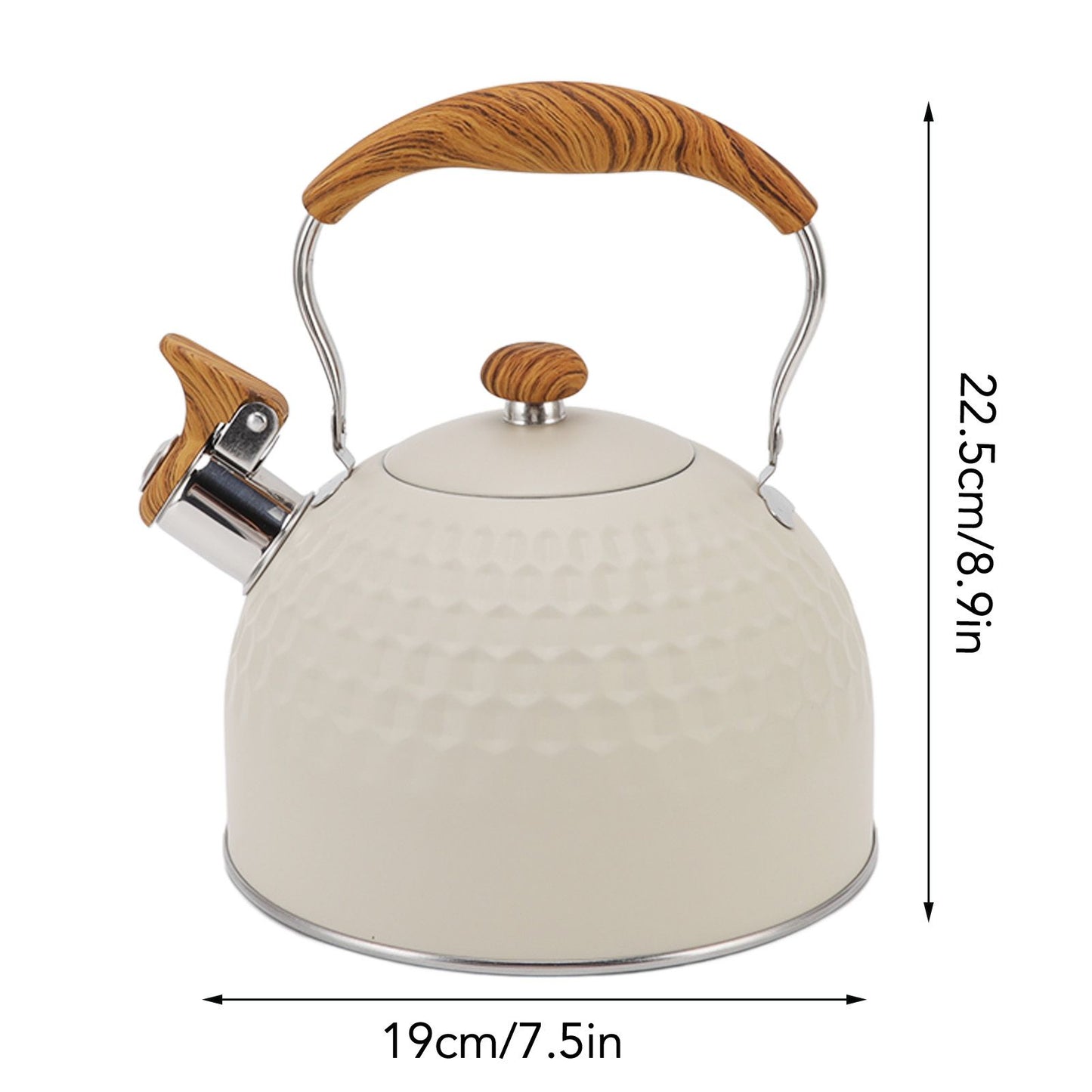 Whistling Kettle 2.5L Stainless Steel Efficient Uniform Heating Stovetop Whistling Tea Pot with Heat V1294-YM3118220255111-0421