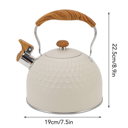 Whistling Kettle 2.5L Stainless Steel Efficient Uniform Heating Stovetop Whistling Tea Pot with Heat V1294-YM3118220255111-0421