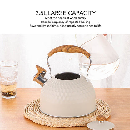 Whistling Kettle 2.5L Stainless Steel Efficient Uniform Heating Stovetop Whistling Tea Pot with Heat V1294-YM3118220255111-0421