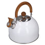 Whistling Kettle 2.5L Capacity White 304 Stainless Steel Fast Heating Ergonomic Handle Home Whistling Kettle V1294-YM3118220255611-0421