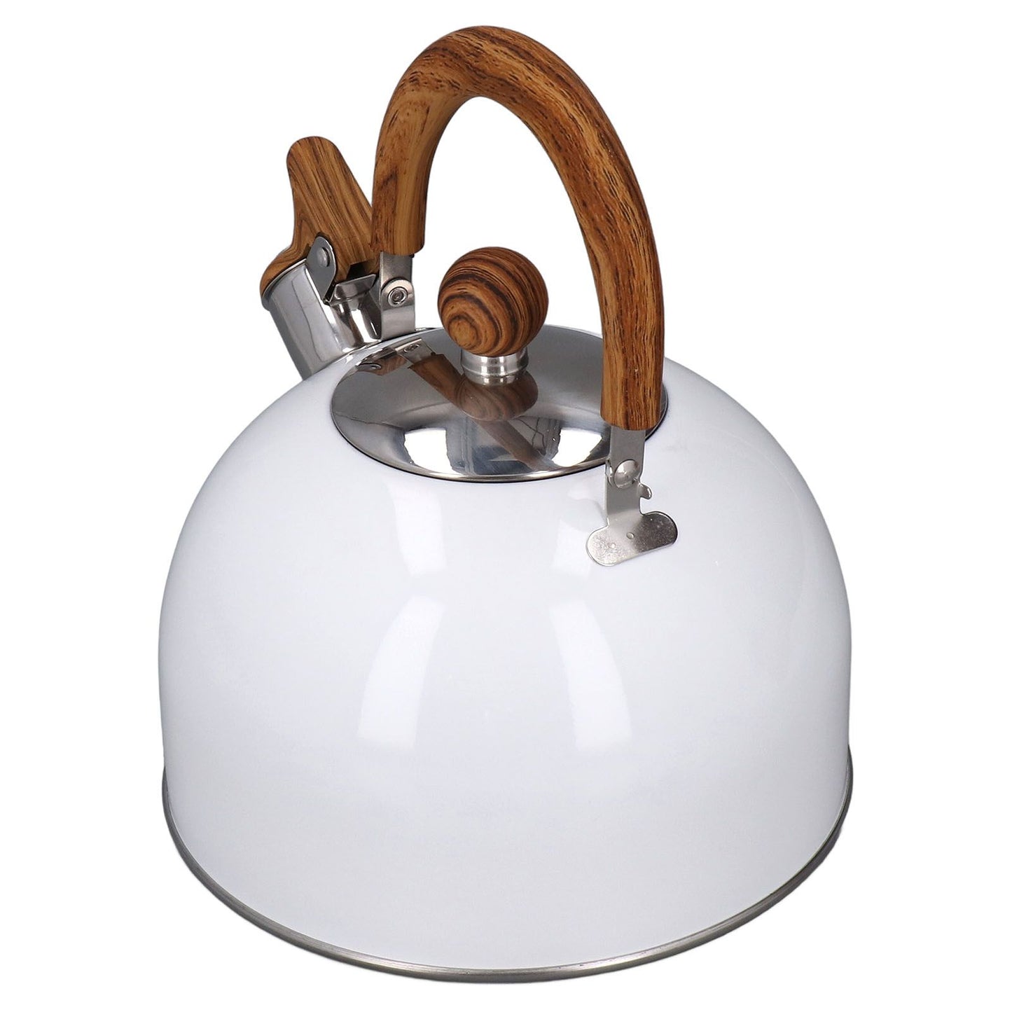 Whistling Kettle 2.5L Capacity White 304 Stainless Steel Fast Heating Ergonomic Handle Home Whistling Kettle V1294-YM3118220255611-0421