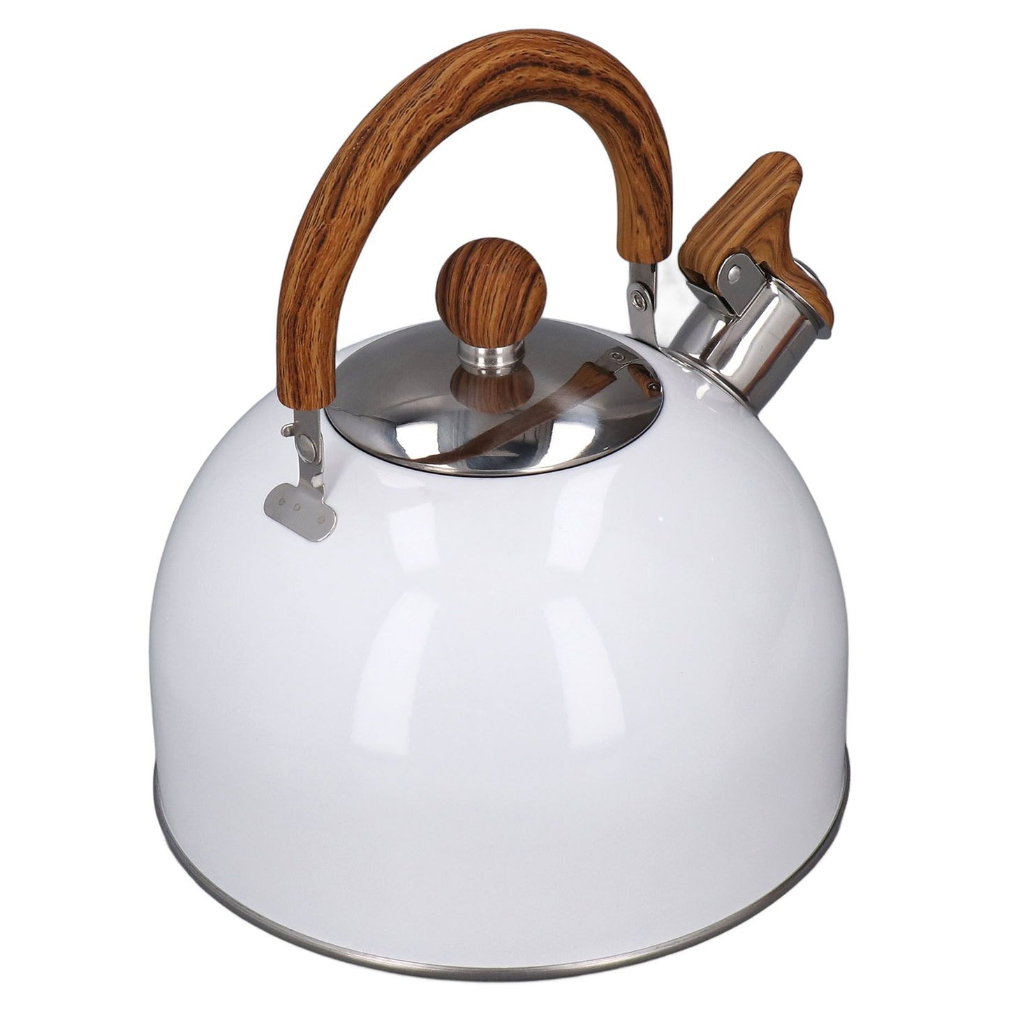 Whistling Kettle 2.5L Capacity White 304 Stainless Steel Fast Heating Ergonomic Handle Home Whistling Kettle V1294-YM3118220255611-0421