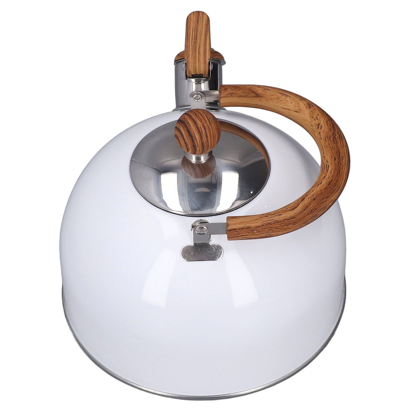 Whistling Kettle 2.5L Capacity White 304 Stainless Steel Fast Heating Ergonomic Handle Home Whistling Kettle V1294-YM3118220255611-0421
