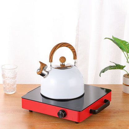 Whistling Kettle 2.5L Capacity White 304 Stainless Steel Fast Heating Ergonomic Handle Home Whistling Kettle V1294-YM3118220255611-0421