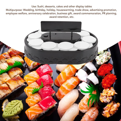 Rotary Sushi Machine Automatic Rotating Table Display Stand Swing Tray Turntable for Sushi Dessert Cupcake V1294-YM3118220256011-0421