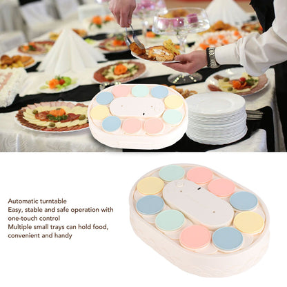 Rotary Sushi Machine Automatic Rotating Table Display Stand Swing Tray Turntable for Sushi Dessert Cupcake V1294-YM3118220256012-0421