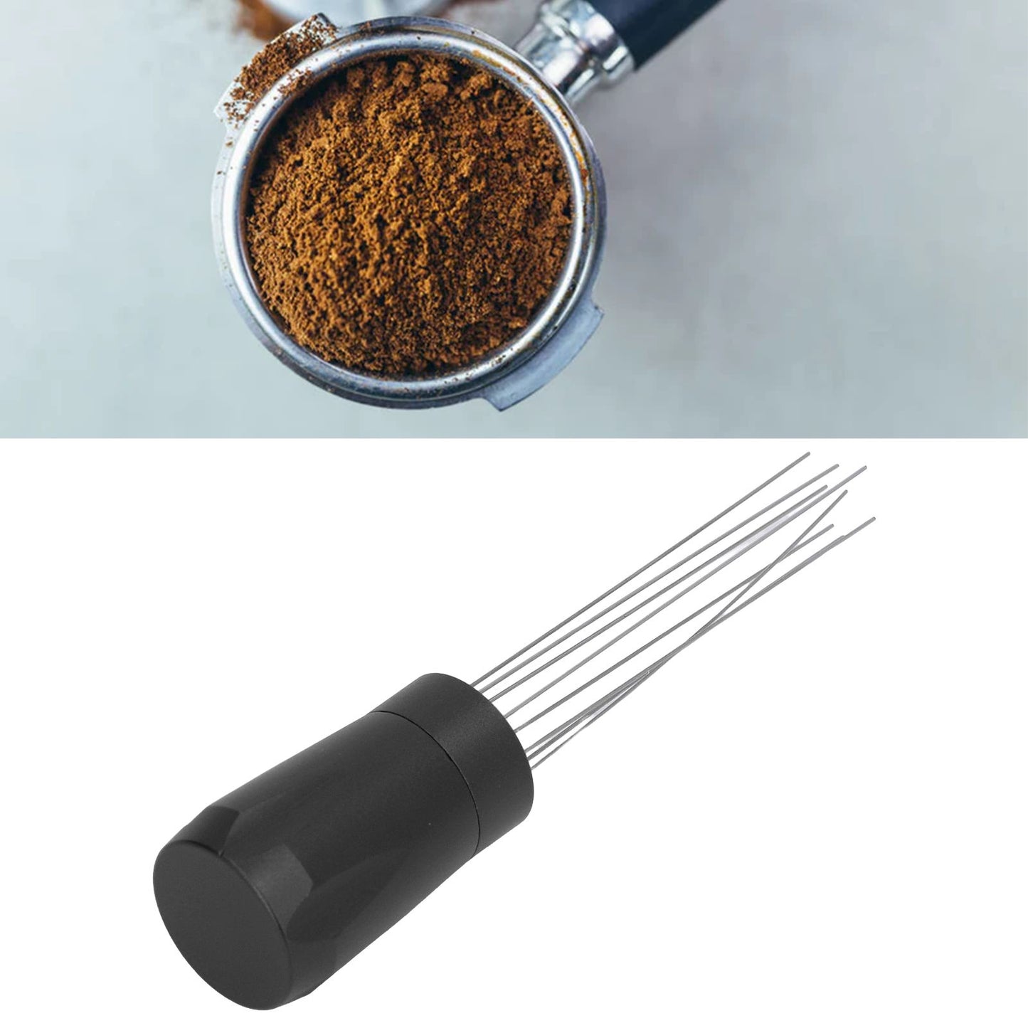 Coffee Distribution Tool Stainless Steel Aluminum Alloy Ergonomic Handle Easy Cleaning Coffee Tool for Cafe V1294-YM3118220256311-0421