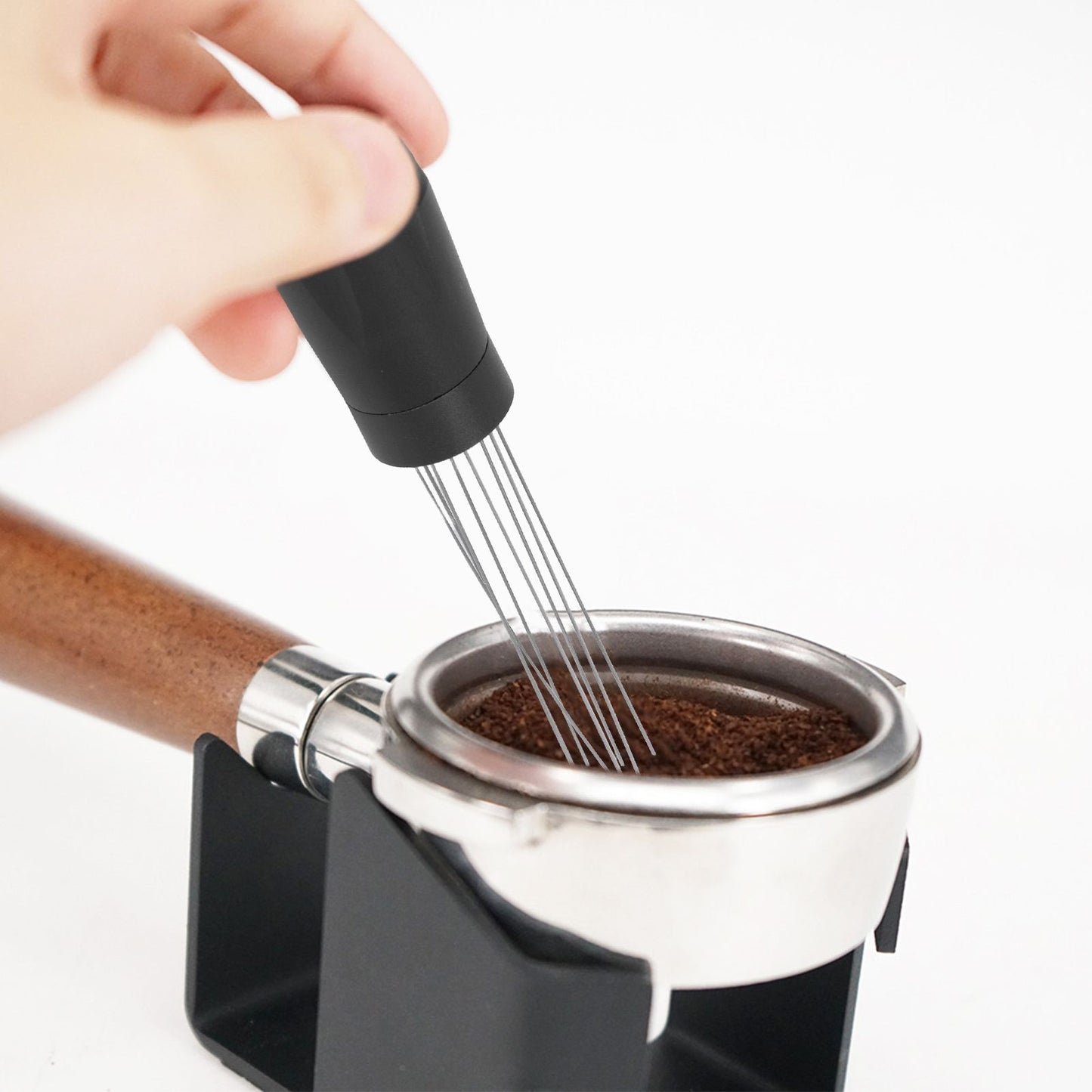 Coffee Distribution Tool Stainless Steel Aluminum Alloy Ergonomic Handle Easy Cleaning Coffee Tool for Cafe V1294-YM3118220256311-0421
