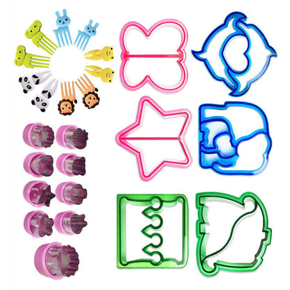 25Pcs Sandwich Cutters Set Safe Sandwiches Fruit Cookie Cutters for DIY Baking Kit V1294-YM3118220256411-0421