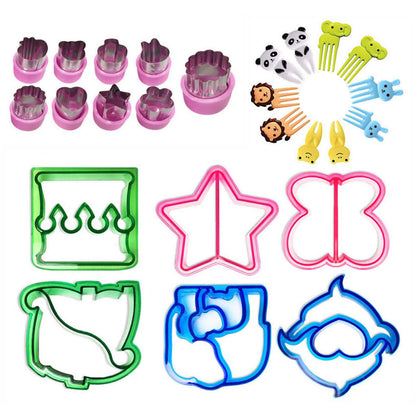 25Pcs Sandwich Cutters Set Safe Sandwiches Fruit Cookie Cutters for DIY Baking Kit V1294-YM3118220256411-0421