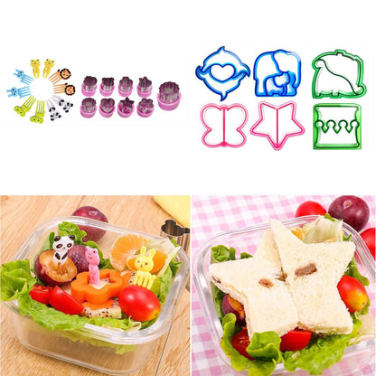 25Pcs Sandwich Cutters Set Safe Sandwiches Fruit Cookie Cutters for DIY Baking Kit V1294-YM3118220256411-0421