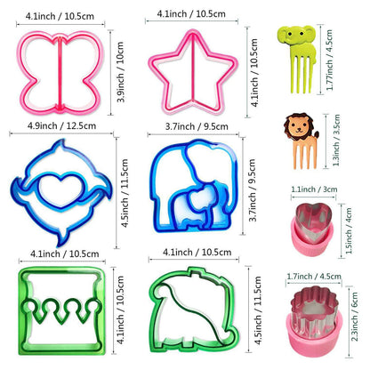25Pcs Sandwich Cutters Set Safe Sandwiches Fruit Cookie Cutters for DIY Baking Kit V1294-YM3118220256411-0421