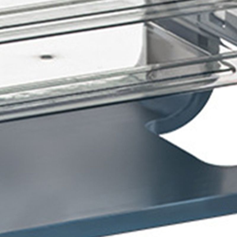 Four Layers Dish Preparation Plate Drawer Design Plastic Vegetable Preparation Rack Kitchen Storage Rack Blue V1294-YM3118220256713-0421