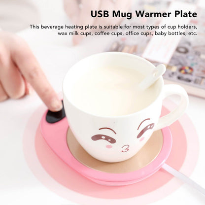 USB Mug Warmer Constant Temp Waterproof Adjustable Electric Beverage Heating Plate for Ceramic Coffee Cups V1294-YM3118220256911-0421