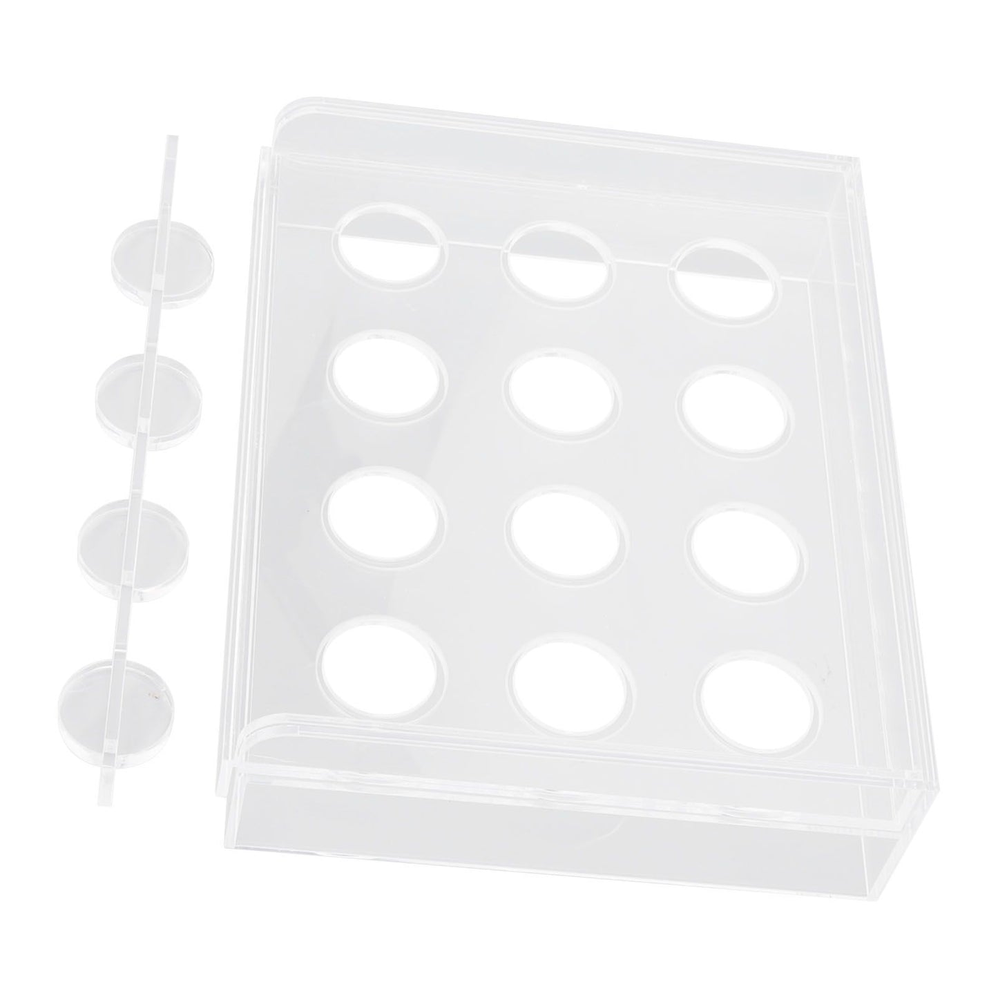 12 Holes Manual Coffee Capsules Filling Board Reusable Coffee Capsule Holder Rack with Coffee Tamper V1294-YM3118220258211-0421