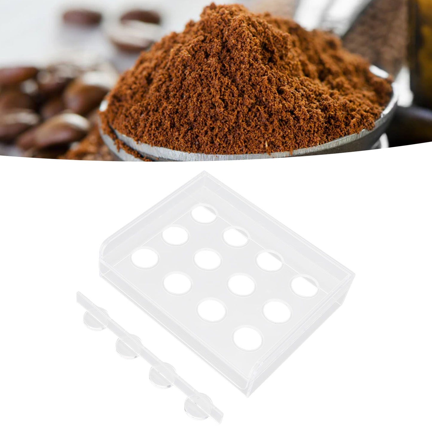 12 Holes Manual Coffee Capsules Filling Board Reusable Coffee Capsule Holder Rack with Coffee Tamper V1294-YM3118220258211-0421