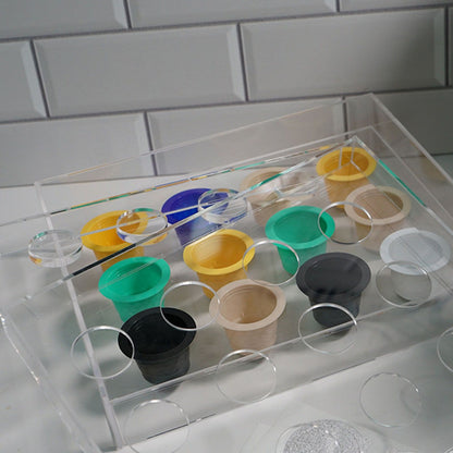 12 Holes Manual Coffee Capsules Filling Board Reusable Coffee Capsule Holder Rack with Coffee Tamper V1294-YM3118220258211-0421