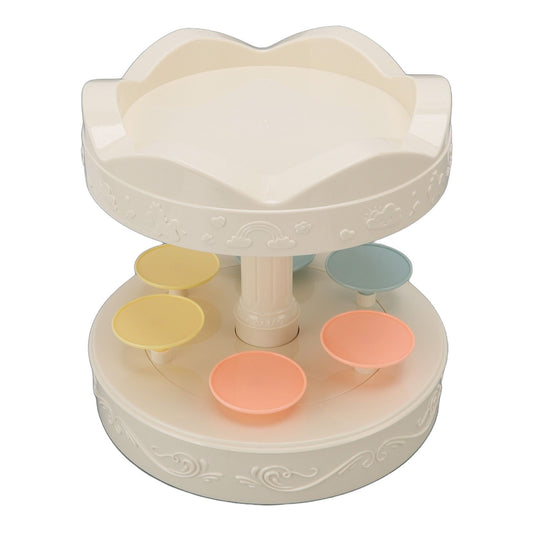 6 Trays 2 Tier Automatic Rotating Dessert Cupcake Display Table Swing Tray with Music for Wedding Birthday V1294-YM3118220260911-0421