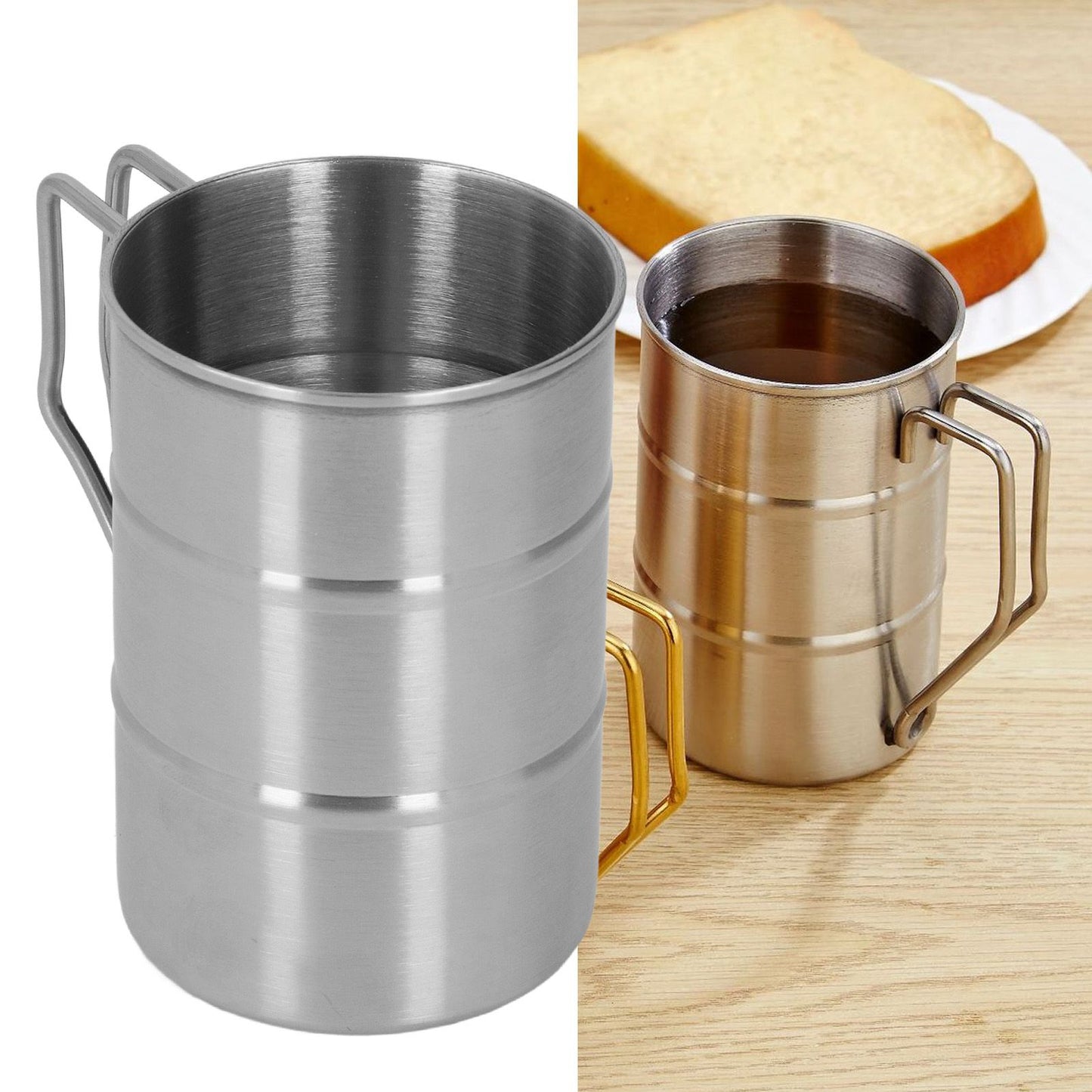 Stainless Steel Coffee Mug Large Capacity Stainless Steel Beer Mug with Handle for Home Restaurant V1294-YM3118220261011-0421
