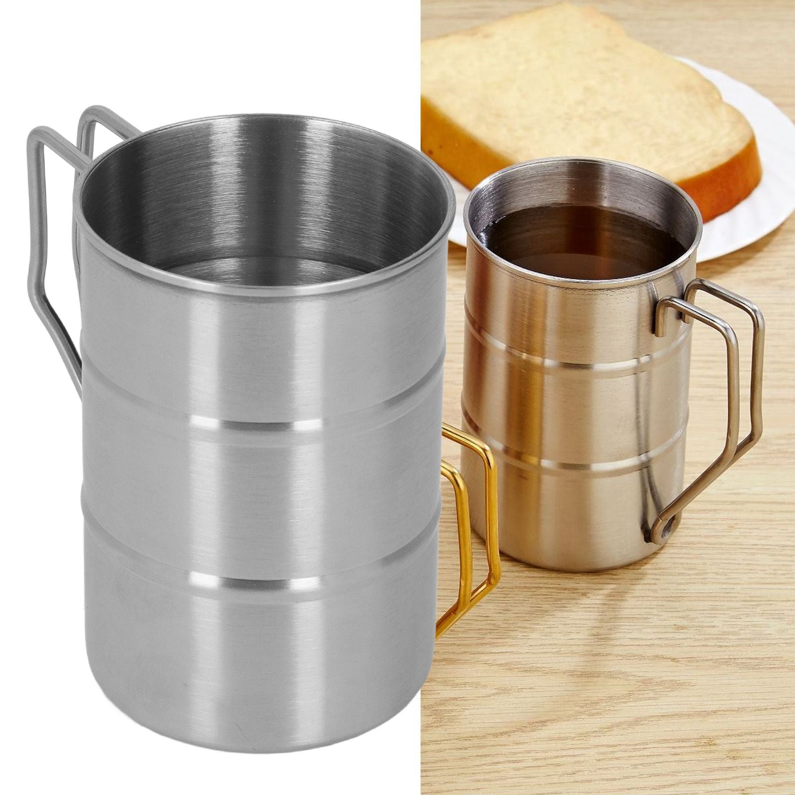Stainless Steel Coffee Mug Large Capacity Stainless Steel Beer Mug with Handle for Home Restaurant V1294-YM3118220261011-0421