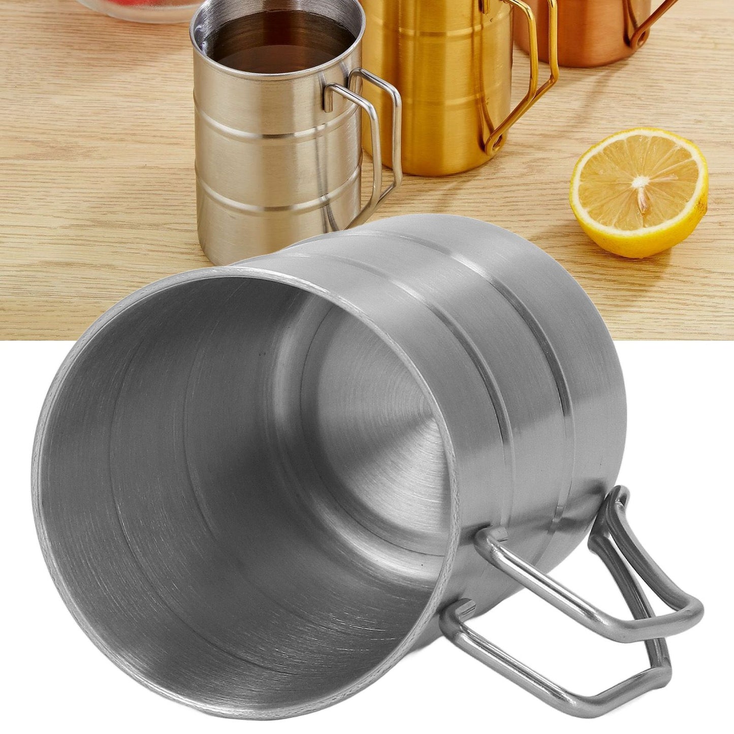 Stainless Steel Coffee Mug Large Capacity Stainless Steel Beer Mug with Handle for Home Restaurant V1294-YM3118220261011-0421