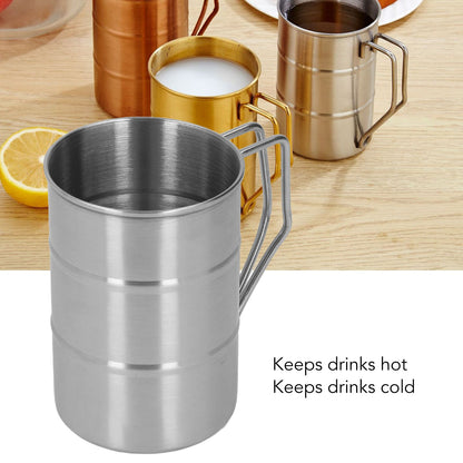 Stainless Steel Coffee Mug Large Capacity Stainless Steel Beer Mug with Handle for Home Restaurant V1294-YM3118220261011-0421