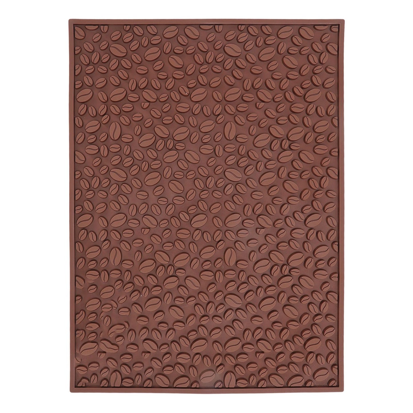 Non Slip Cup Mat Coffee Bean Design Desktop Bar Counter PVC Pad for Water Draining Filtering Brown V1294-YM3118220262911-0421