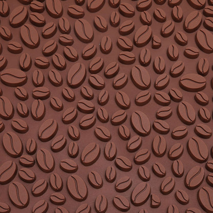 Non Slip Cup Mat Coffee Bean Design Desktop Bar Counter PVC Pad for Water Draining Filtering Brown V1294-YM3118220262911-0421